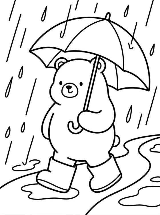 Bobbie Walking in the Rain para colorir Desenho de Bobbie Walking in the Rain para colorir e imprimir grátis