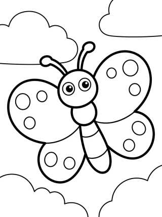 Heart-Winged Butterfly para colorir Desenho de Heart-Winged Butterfly para colorir e imprimir grátis