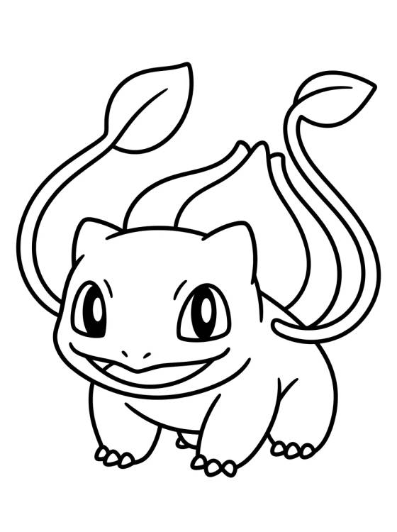 Bulbasaur with Vine Whip para colorir Desenho de Bulbasaur with Vine Whip para colorir e imprimir grátis