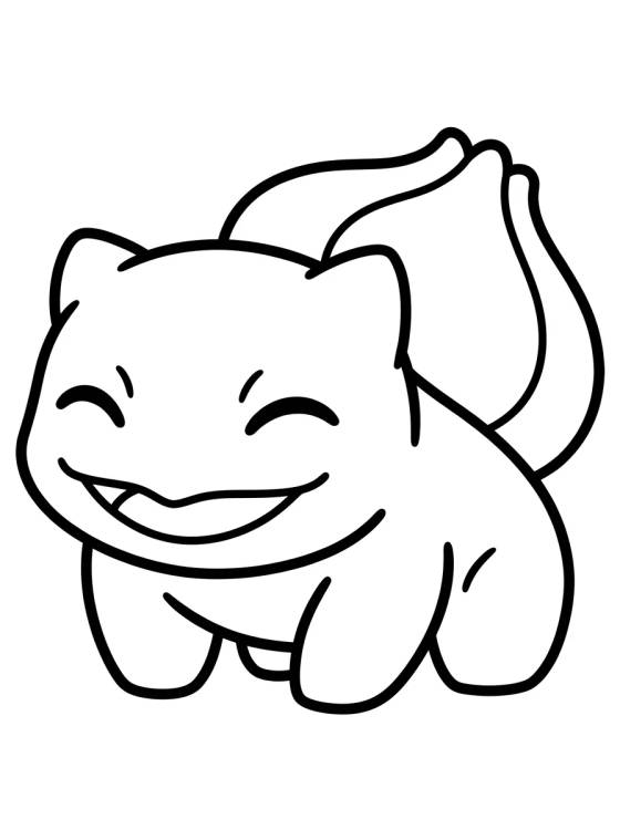 Happy Smiling Bulbasaur para colorir Desenho de Happy Smiling Bulbasaur para colorir e imprimir grátis