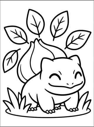 Bulbasaur Using Razor Leaf para colorir Desenho de Bulbasaur Using Razor Leaf para colorir e imprimir grátis