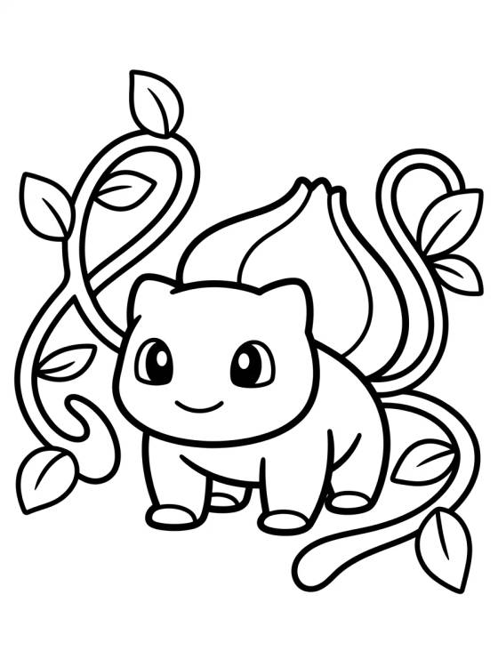 Bulbasaur Using Vine Whip para colorir Desenho de Bulbasaur Using Vine Whip para colorir e imprimir grátis