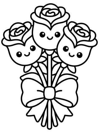 Coleção de desenhos para colorir: Enchanting Flower Bouquets