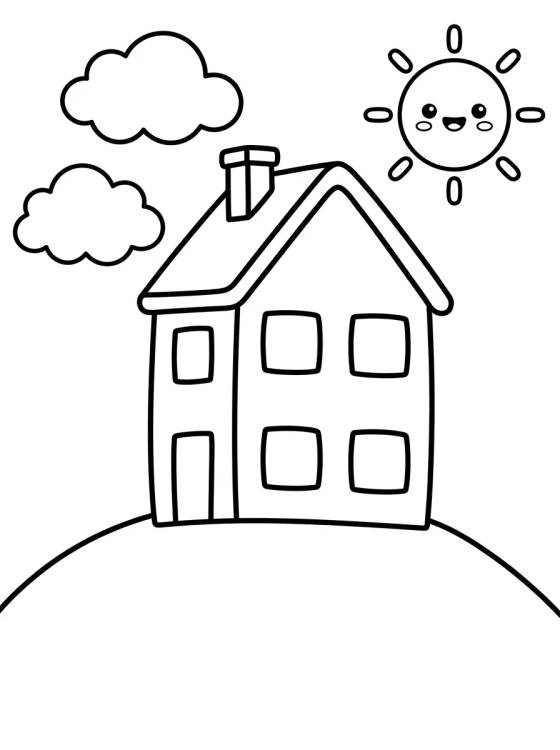 Peppa Pig’s House on the Hill para colorir Desenho de Peppa Pig’s House on the Hill para colorir e imprimir grátis