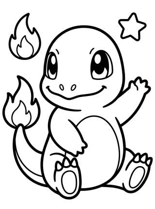 Coleção de desenhos para colorir: Charmander Coloring Pages