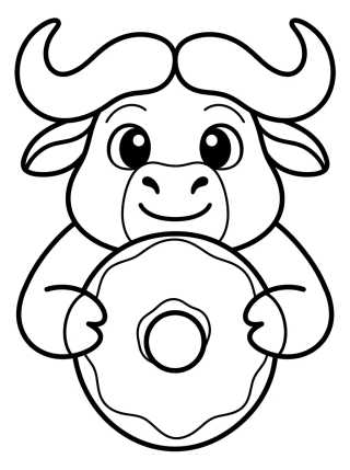 Chief Bogo with a Donut para colorir Desenho de Chief Bogo with a Donut para colorir e imprimir grátis