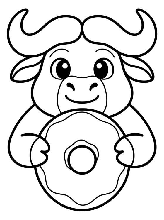 Chief Bogo with a Donut para colorir Desenho de Chief Bogo with a Donut para colorir e imprimir grátis