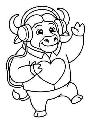 Chief Bogo Dancing Gazelle Style para colorir Desenho de Chief Bogo Dancing Gazelle Style para colorir e imprimir grátis