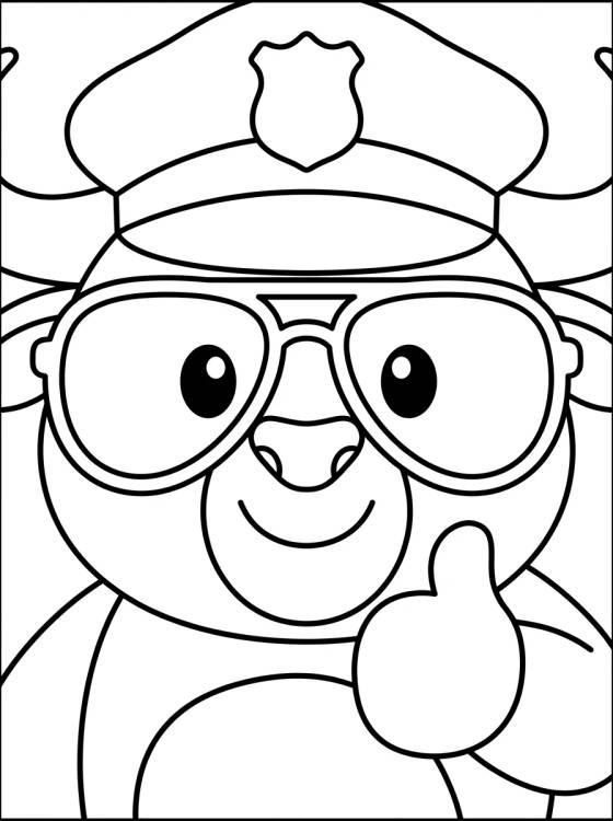 Chief Bogo Wearing Sunglasses para colorir Desenho de Chief Bogo Wearing Sunglasses para colorir e imprimir grátis