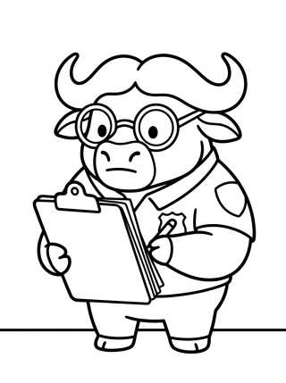 Chief Bogo Reading a Report para colorir Desenho de Chief Bogo Reading a Report para colorir e imprimir grátis