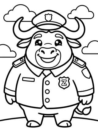 Cute Smiling Chief Bogo para colorir Desenho de Cute Smiling Chief Bogo para colorir e imprimir grátis