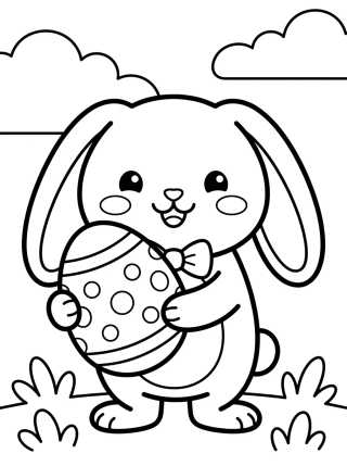 Easter Bunny para colorir Desenho de Easter Bunny para colorir e imprimir grátis
