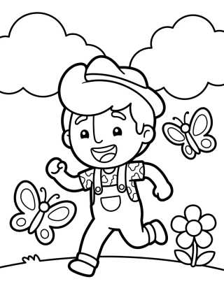 Dan Playing at the Park para colorir Desenho de Dan Playing at the Park para colorir e imprimir grátis
