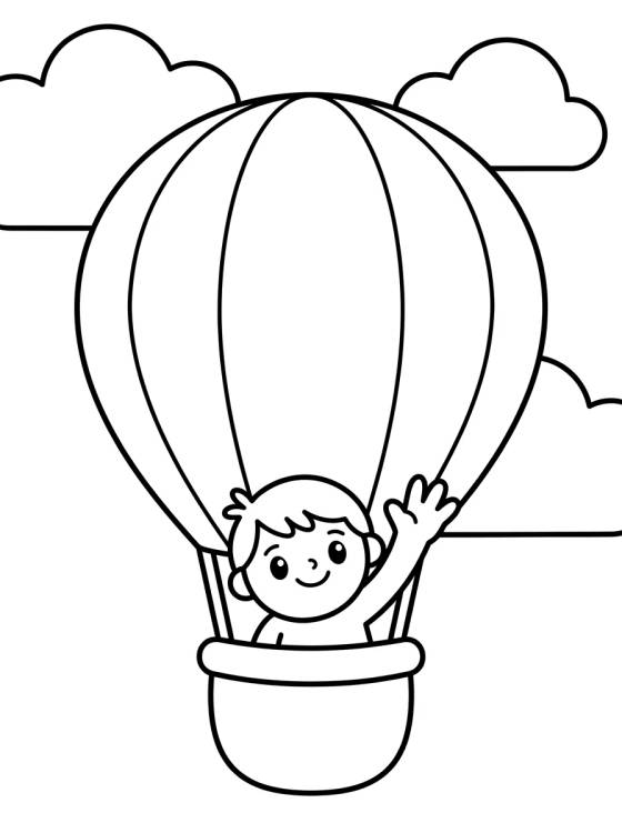 Dan and the Magic Balloon para colorir Desenho de Dan and the Magic Balloon para colorir e imprimir grátis