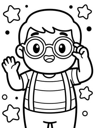 Cute Dan Portrait para colorir Desenho de Cute Dan Portrait para colorir e imprimir grátis