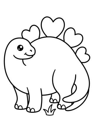 Fun Stegosaurus para colorir Desenho de Fun Stegosaurus para colorir e imprimir grátis
