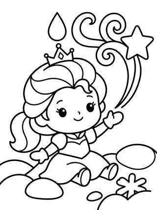 Baby Ice Queen Elsa para colorir Desenho de Baby Ice Queen Elsa para colorir e imprimir grátis