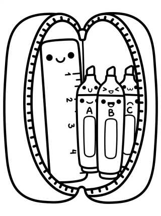 Pencil Case Full of Joy para colorir Desenho de Pencil Case Full of Joy para colorir e imprimir grátis