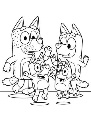Fun Heeler Dance Party para colorir Desenho de Fun Heeler Dance Party para colorir e imprimir grátis