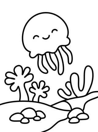 Jellyfish Fields para colorir Desenho de Jellyfish Fields para colorir e imprimir grátis
