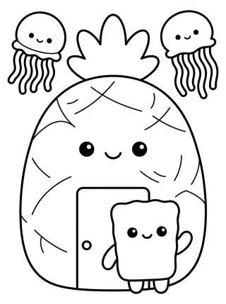 SpongeBob's Pineapple House para colorir Desenho de SpongeBob's Pineapple House para colorir e imprimir grátis