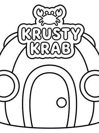 Krusty Krab Restaurant para colorir Desenho de Krusty Krab Restaurant para colorir e imprimir grátis