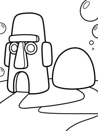 Bikini Bottom Street para colorir Desenho de Bikini Bottom Street para colorir e imprimir grátis