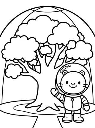 Sandy and the Treedome para colorir Desenho de Sandy and the Treedome para colorir e imprimir grátis