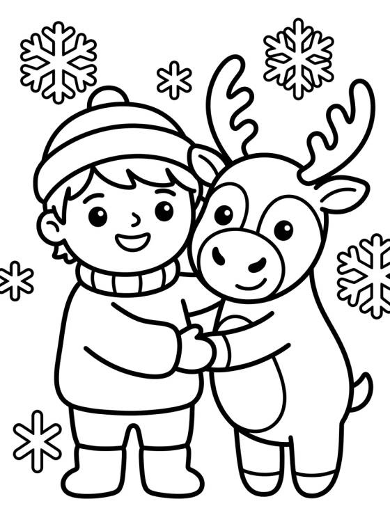 Sven and Kristoff Friends para colorir Desenho de Sven and Kristoff Friends para colorir e imprimir grátis