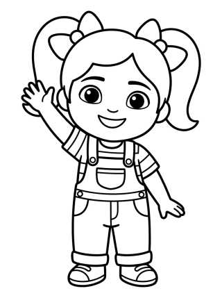 Gabby Waving Joyfully para colorir Desenho de Gabby Waving Joyfully para colorir e imprimir grátis