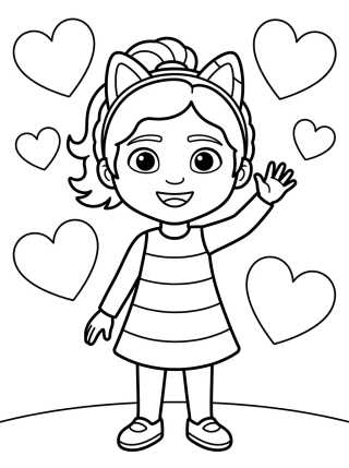 Gabby Waving Happily para colorir Desenho de Gabby Waving Happily para colorir e imprimir grátis