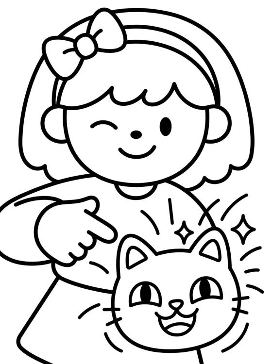 Gabby and her Magical Bag para colorir Desenho de Gabby and her Magical Bag para colorir e imprimir grátis