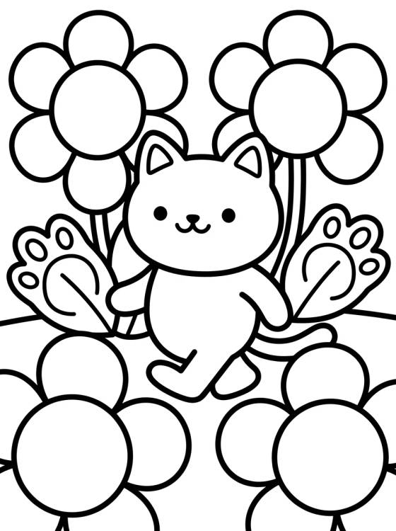 Gabby in the Kitty Cat Garden para colorir Desenho de Gabby in the Kitty Cat Garden para colorir e imprimir grátis
