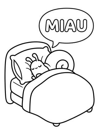 Gary Sleeping in Bed para colorir Desenho de Gary Sleeping in Bed para colorir e imprimir grátis