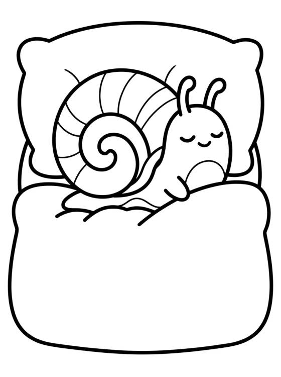 Gary Sleeping in His Bed para colorir Desenho de Gary Sleeping in His Bed para colorir e imprimir grátis