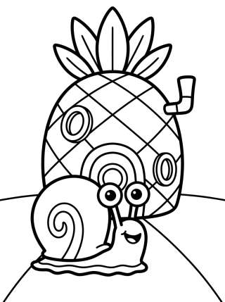 Coleção de desenhos para colorir: Gary the Snail Coloring Pages
