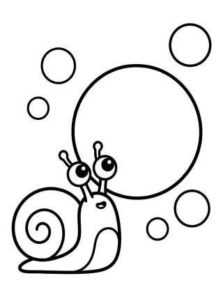 Gary the Snail and Bubbles para colorir Desenho de Gary the Snail and Bubbles para colorir e imprimir grátis