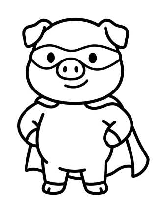 Superhero George Pig para colorir Desenho de Superhero George Pig para colorir e imprimir grátis