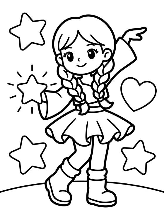 Dancer Warrior with Light Shield para colorir Desenho de Dancer Warrior with Light Shield para colorir e imprimir grátis
