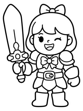 Warrior Leader with Sword Mic para colorir Desenho de Warrior Leader with Sword Mic para colorir e imprimir grátis