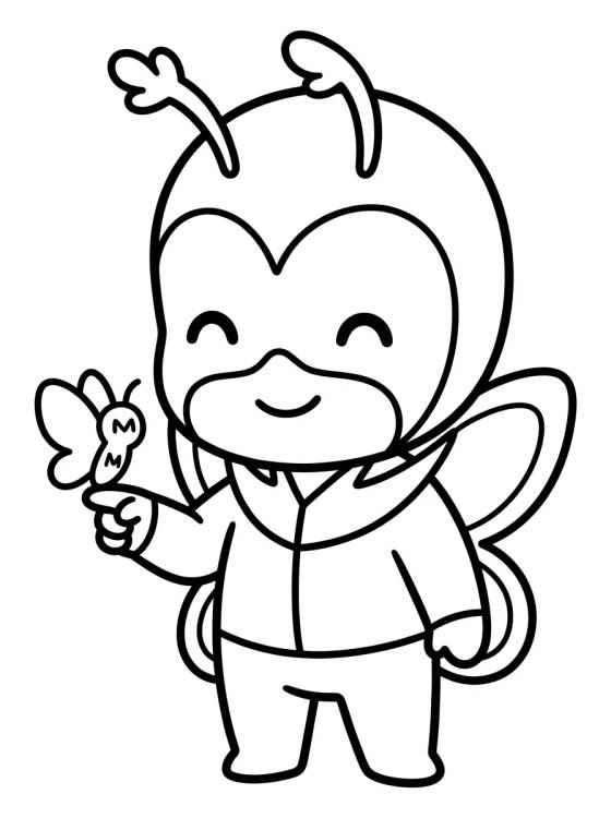 Chibi Hawk Moth holding an Akuma para colorir Desenho de Chibi Hawk Moth holding an Akuma para colorir e imprimir grátis