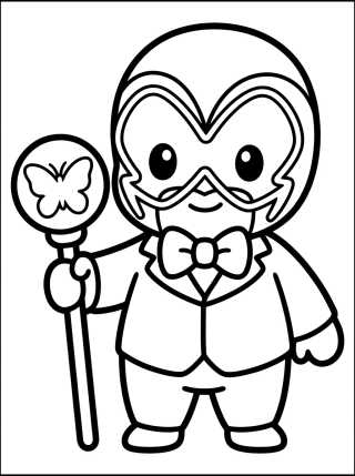 Hawk Moth with Magic Cane para colorir Desenho de Hawk Moth with Magic Cane para colorir e imprimir grátis