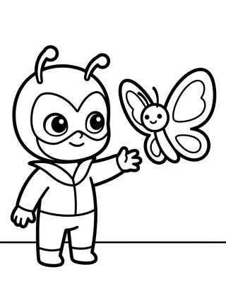 Hawk Moth and the Akuma Butterfly para colorir Desenho de Hawk Moth and the Akuma Butterfly para colorir e imprimir grátis