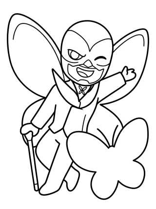 Hawk Moth in a Funny Pose para colorir Desenho de Hawk Moth in a Funny Pose para colorir e imprimir grátis