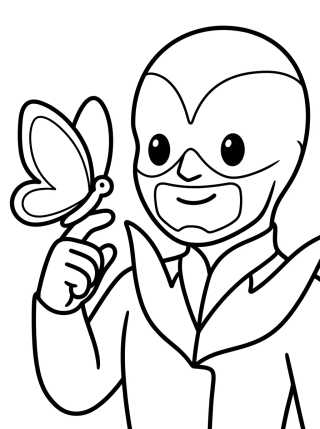 Cute Chibi Hawk Moth with Akuma para colorir Desenho de Cute Chibi Hawk Moth with Akuma para colorir e imprimir grátis