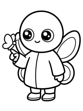 Cute Hawk Moth with Butterfly para colorir Desenho de Cute Hawk Moth with Butterfly para colorir e imprimir grátis