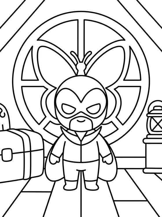 Hawk Moth at the Secret Window para colorir Desenho de Hawk Moth at the Secret Window para colorir e imprimir grátis