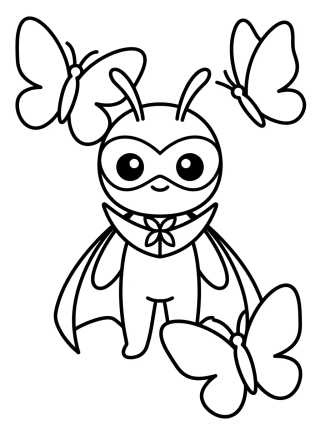 Hawk Moth in the Lair para colorir Desenho de Hawk Moth in the Lair para colorir e imprimir grátis