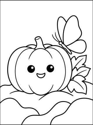 Smiling Pumpkin para colorir Desenho de Smiling Pumpkin para colorir e imprimir grátis