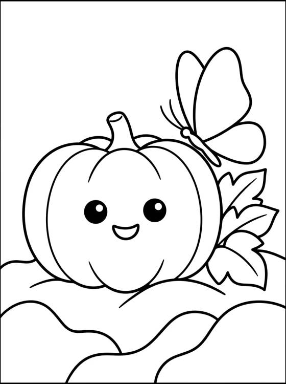 Smiling Pumpkin para colorir Desenho de Smiling Pumpkin para colorir e imprimir grátis